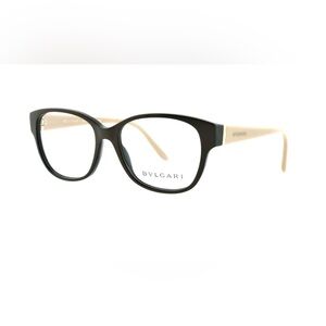 Bulgari Black and Cream Women's Glasses